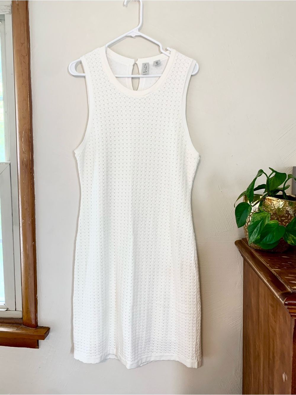 Joie White Sleeveless Midi Dress - Size XL